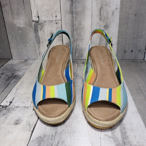 Coldwater Creek Espadrille Wedge Sandal NWOB Sz 10 - Picture 3 of 8